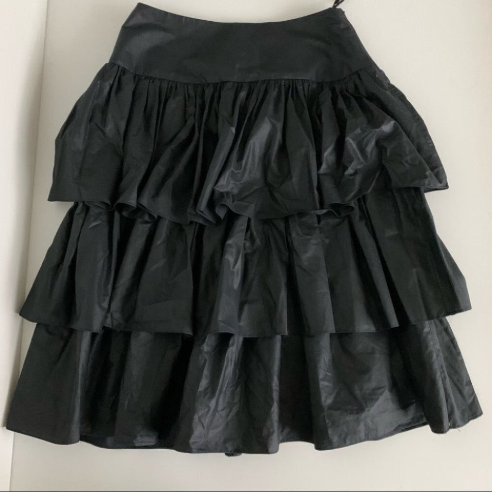 Vintage pat mcdonagh Black Ruffled Skirt - Picture 5 of 8